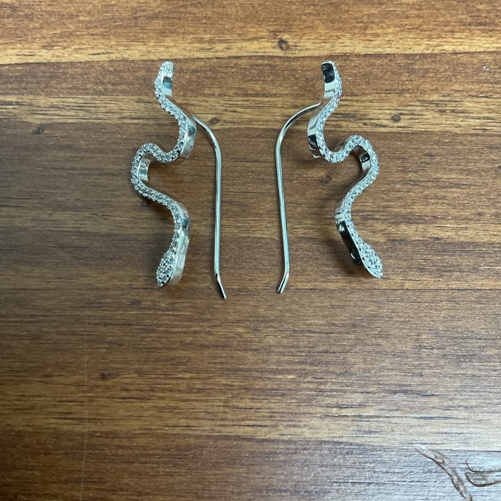 RHINESTONE SNAKE EARRINGS